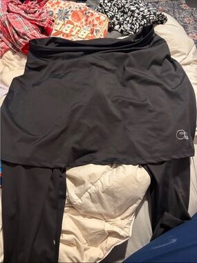 chic Black Skirted Leggings